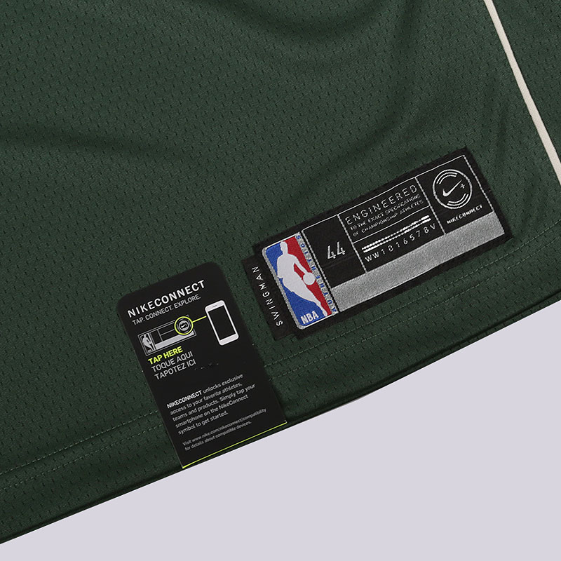 мужская зеленая майка Nike NBA Giannis Antetokounmpo Icon Edition Swingman Jersey 864489-323 - цена, описание, фото 2
